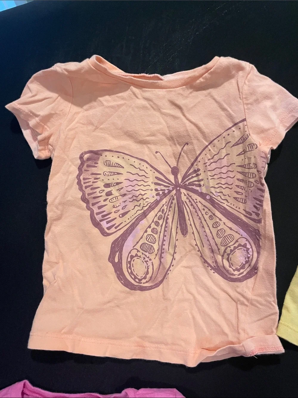 OshKosh B'gosh Girls' Short Sleeve Tee - Yellow Floral Graphic